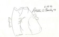Denton Cooley Heart Surgeon Signed Autograph 8 x 5 Sketch Cut PSA DNA j2f1c picture