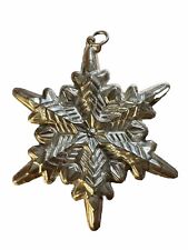 Vintage Gorham Sterling Silver 1972 Snowflake Christmas Ornament With Pouch picture
