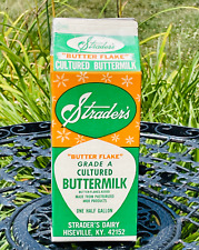 STRADER'S DAIRY Farm Vintage Milk Carton HISEVILLE Kentucky BARREN Co GLASGOW KY picture