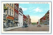 1938 Water Street Looking East Decorah Iowa IA Fairland IN Posted Postcard picture