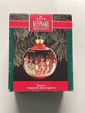 Teacher`1992`Learning Is So Much Fun`Glass Ball Hallmark Christmas Ornament picture