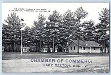 c1950's The Wright Cabins & Gift Shop Dirt Road Lake Delton Wisconsin Postcard picture
