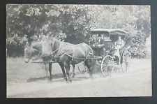Taking His Family for Buggy Ride Unposted RPPC Postcard picture
