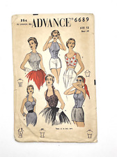 Advance Pattern 6689 Halter Tops High Neck Bare Shoulders Cropped Bust 30 picture