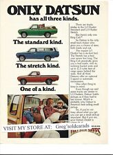 2 Original 1977 Datsun Pickup Li'l Hustler  print ad (ads), std, stretch,  King picture