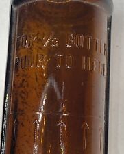 Vintage Certo Amber Embossed Glass Bottle with Measuring Line Empty Bottlr picture