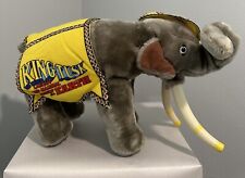 1987 King Tusk Plush Circus Elephant Toy Ringling Bros. Barnum & Bailey Circus picture