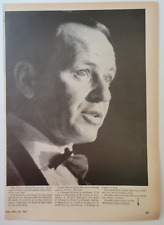 Frank Sinatra American Cancer Society Seven Warning Signs 1967 Ad Time ~8x11
