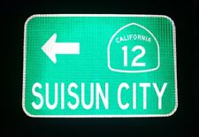 SUISUN CITY California Hwy 12 route road sign 18