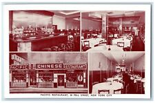 c1930's Pacific Chinese Restaurant New York City NY, Multiview Antique Postcard picture