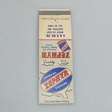 Vintage Matchbook Cover - Zephyr Motor Oil Gasoline Sikeston, MO picture