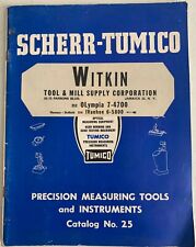 Scherr Tumico vintage catalog rare 1959 Precision measuring tools instruments picture