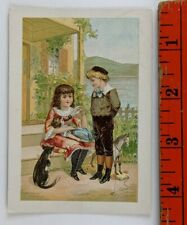 Vintage 1880's Dr. Stoughton Dentist Girl Boy Dog Horse Doll Toy Trade Card picture