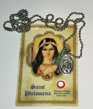 St. Philomena Medal Pendant & Relic Holy Card - Patron Saint of the Desperate picture