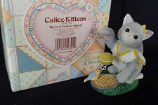 Enesco Calico Kittens 1998 We're a Perfect Match, tennis cat bird, 454656 picture