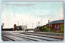 Boone Iowa IA Postcard C&NWRR Yards General Offices Freight Depot 1914 Vintage picture