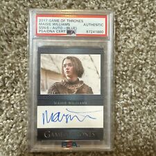 Maisie Williams Autograph card Blue - Game of Thrones Rittenhouse Arya Stark PSA picture