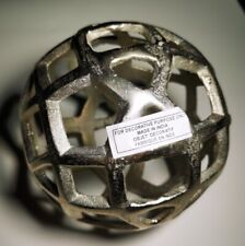 Vintage Indian Modernist Cast Aluminum Sphere Art Sculpture 8