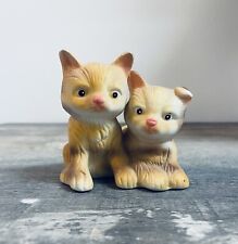 Vintage Cat Figurine Porcelain Ceramic Best Friend Tabby Cats Enesco  picture