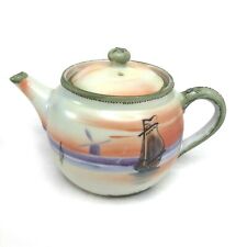 Antique Nippon Teapot Hand painted Moriage picture