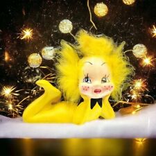 Moon Girl Alien Figurine Yellow Furry Hair Pixie 1960s Norleans Japan Antenna picture