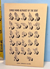 Vintage Single-Hand Alphabet of the Deaf Booklet picture