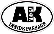 4in x 2.5in Oval AK Inside Passage Alaska Sticker picture