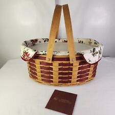 Longaberger 2007 Holiday Hostess Red GOODIES Basket+Protector+Liner+Card 21st Ed picture