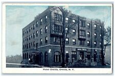 1928 Hotel Oneida Building Exterior Roadside Oneida New York NY Posted Postcard picture
