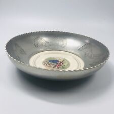 Vintage Wrought FARBERWARE Hammered Aluminum Bowl w/ Ceramic Plate insert (DSH) picture