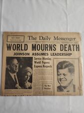 1963 November 23 The Daily Messenger World Mourns Death of Kennedy  (MH50) picture