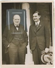 1 October 1937 press photo of Winston Churchill with Ernst Bohle in London picture