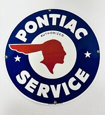 Pontiac Car Service 11”Metal Sign Garage Vintage Style Wall Decor 1987 picture