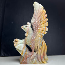 335g Natural Crystal Mineral Specimen. Amazon Stone. Hand-carved Phoenix.Gift.PU picture