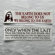 Lot of 2 Bumper Stickers Earth Concious Planet Earth picture