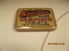 Vintage Spartan Brand Pure Aspirin Tablets tin Petersburg Virginia picture