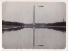 VINTAGE 1928 press photo, Dirigible over Washington monument rare gelatin silver picture