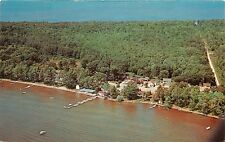 Little Manistique Lake Curits Michigan aerial view pm 1960s Postcard picture