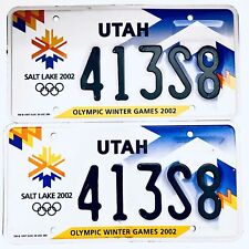 2002 United States Utah Olympic Winter Games Passenger License Plate 413S8 picture