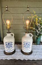 Pair of Vintage Henry McKenna Kentucky Whiskey Jug Lamps Working picture