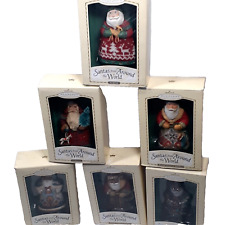 Lot of 6 Hallmark Santas from Around the World Christmas Ornaments Boxed picture