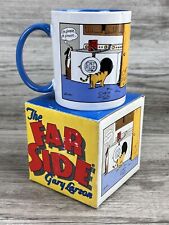 Vintage The Far Side Gary Larson 1985 Dog Vs Cat Coffee Mug Cat Fud Dryer picture