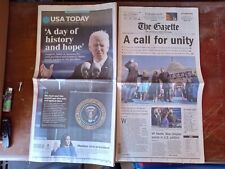 Biden inauguration Day NEWSPAPER picture