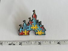 Disney Castle Fantasy Pin - Autism Awareness - Puzzle picture