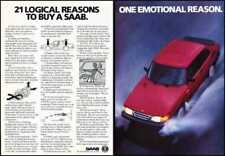 1987 SAAB 900 Emotion Original 2-page Advertisement Print Art Car Ad J872A picture