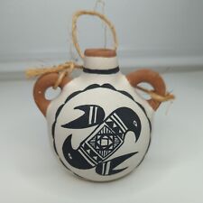 Vintage native American pottery canteen water jug G.J.L. 90, 4in. picture