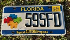 Florida AUTISM license plate  Nice Straight Man Cave Garage Collector Gift picture