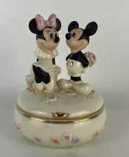 Lenox Disney The Mickey and Minnie Keepsake Box Fine Ivory China Trinket 2003 picture