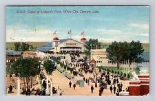 Denver CO-Colorado, Scenic View Lakeside Park, Antique Vintage c1915 Postcard picture