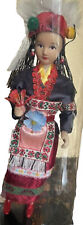 Beautiful Singapore Inspired Porcelain Costume Doll Cultural Clothing 9” picture